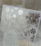 3d silver snowflake Merry Christmas card - Image 3