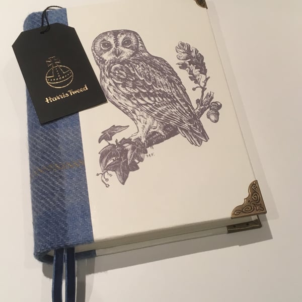 Harris Tweed Owl Journal