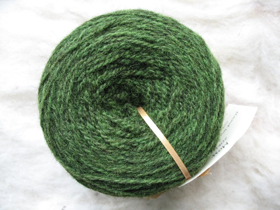 Hand-dyed Pure Jacob Double Knitting (Sport) Wool Moss 100g