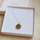 Chocolate brown button necklace