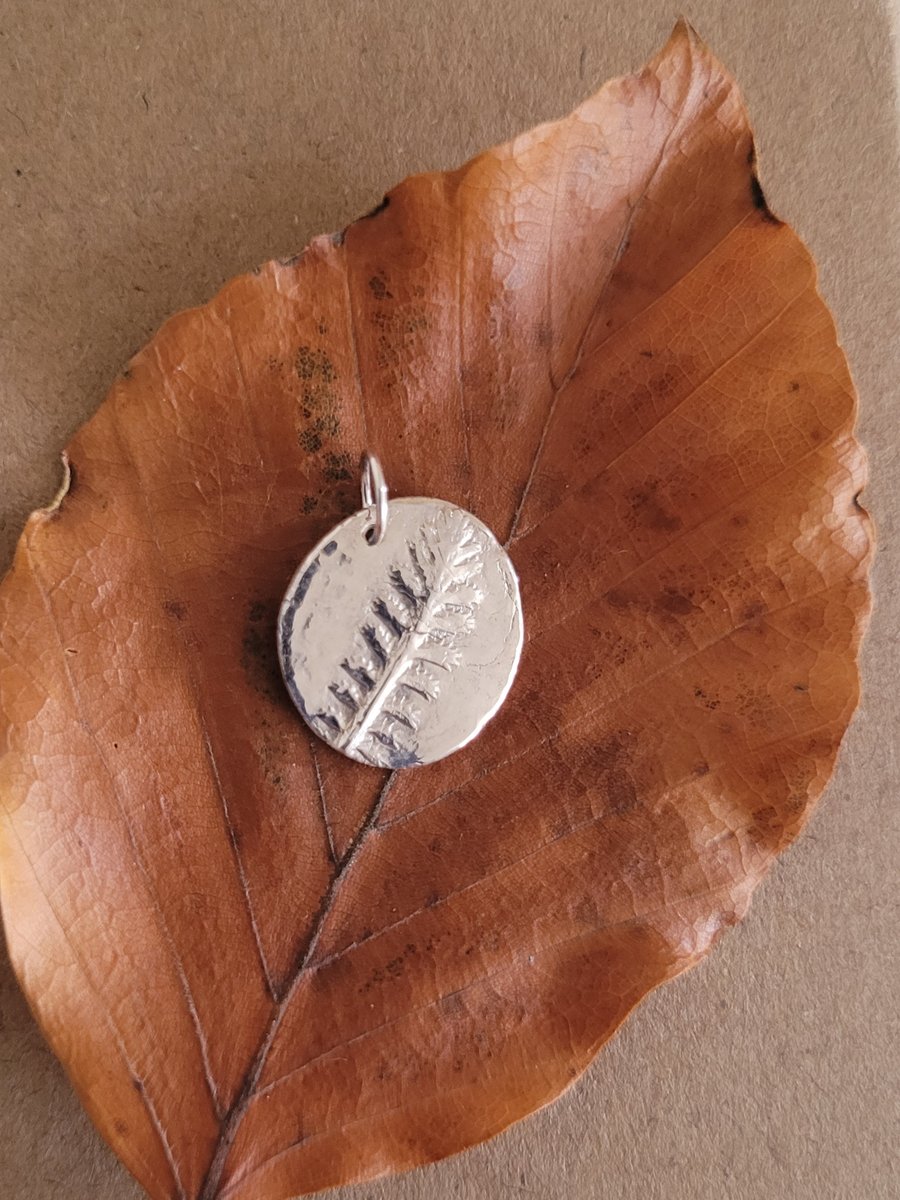 Unusual Silver Leaf Necklace