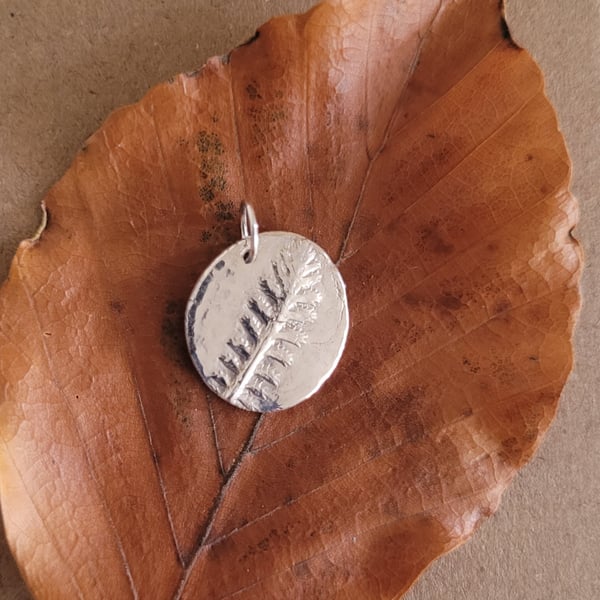 Unusual Silver Leaf Necklace