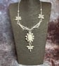 Moonstone Dragonfly handmade wire wrapped and seed bead necklace with Moonstone  - Image 10