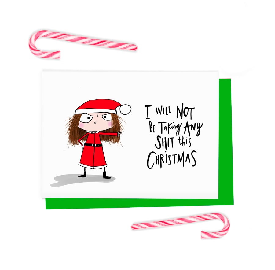 No shit this Christmas festive card!