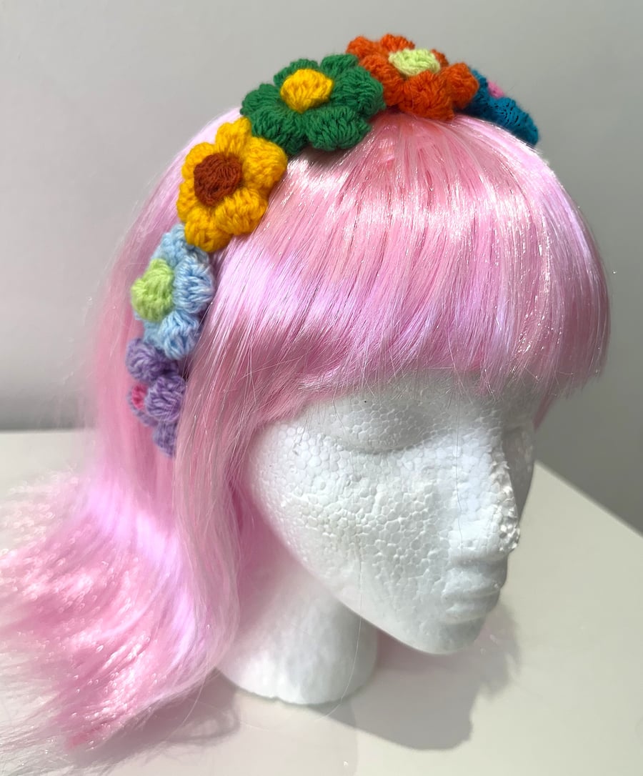 Flower Headband Shabby Chic and Boho Hippy