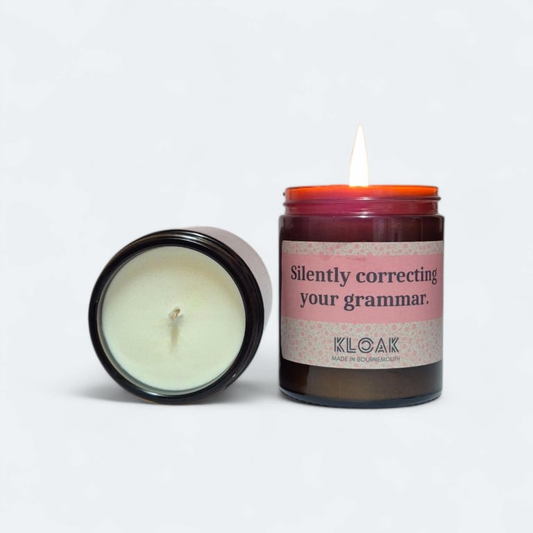 Silently Correcting Your Grammar Candle