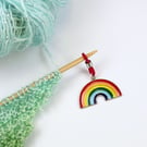 Rainbow Needle Holder – Enamel Knitting Accessory (Up to 4mm)