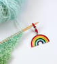Rainbow Needle Holder – Enamel Knitting Accessory (Up to 4mm)