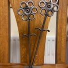 Handmade Welded Nut and Bolt flowers art sculpture 