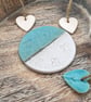 Handmade ceramic coaster, pottery, butterfly design - Image 8