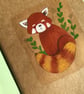 Red Panda notebook sketchbook hand painted  - Image 2
