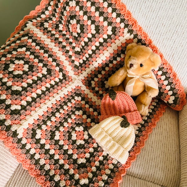 Autumn Crochet Baby Blanket