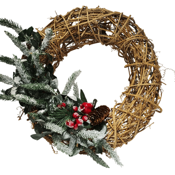 Christmas Wreath Curly Willow