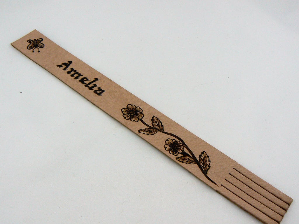 Pyrographed bookmark ( with name)