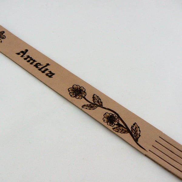 Pyrographed bookmark ( with name)