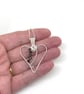 Silver Heart Pendant Heart Necklace - Image 3