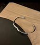 "Ephemere" - Handmade Sterling Silver Hinged Bangle - 65g - Made to any size - Image 4