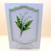 Lily of the Valley Birthday Card - May Birth Flower Botanical Handmade Card