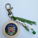 Cottage Keyring or Bag Charm