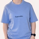 Sassy Devon Rex Cat T-Shirt – Cornflower Blue Cat Lover Gift – Illustrated Cat T