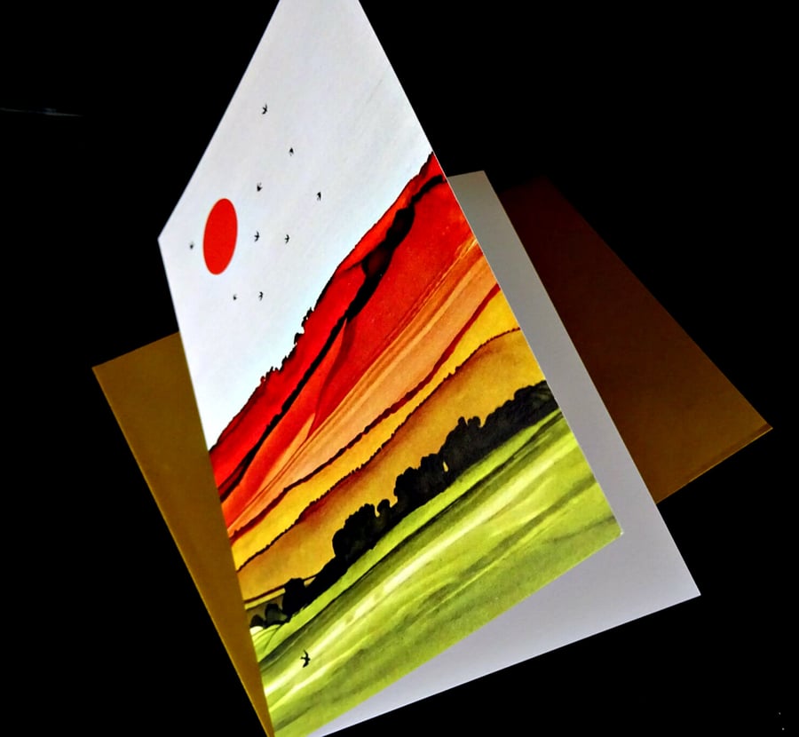 Blank Card - Birthday Card - Landscape Card - Greetings Card