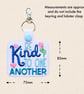 Be Kind to One Another Keyring - Embroidered Bag Charm - Image 5
