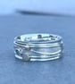 Aquamarine Sterling Silver Spinner ring, silver spinner ring, aquamarine ring,  - Image 6