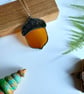 Stained glass acorn hanging decoration, Letterbox Gifts - Image 2