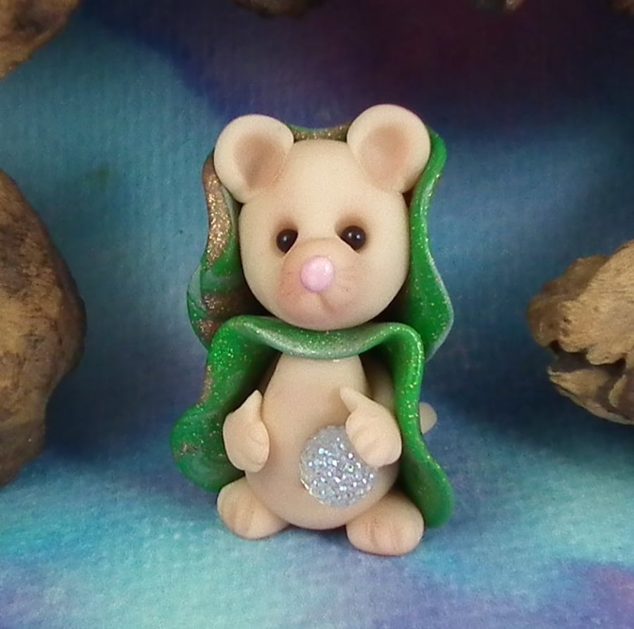 Downland Mouse 'Mhairi' with ornate robes and silver ball OOAK Sculpt