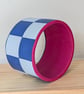 Dynamic blue colour block bangle with contrast orange and fuchsia  - Image 2