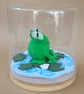 Happy Little Froggo, unique handmade frog ornament in a jar - Image 3