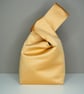 Reversible Japanese Knot Bag - Sakura Pattern - Lined In Gold Coloured Satin - Image 6