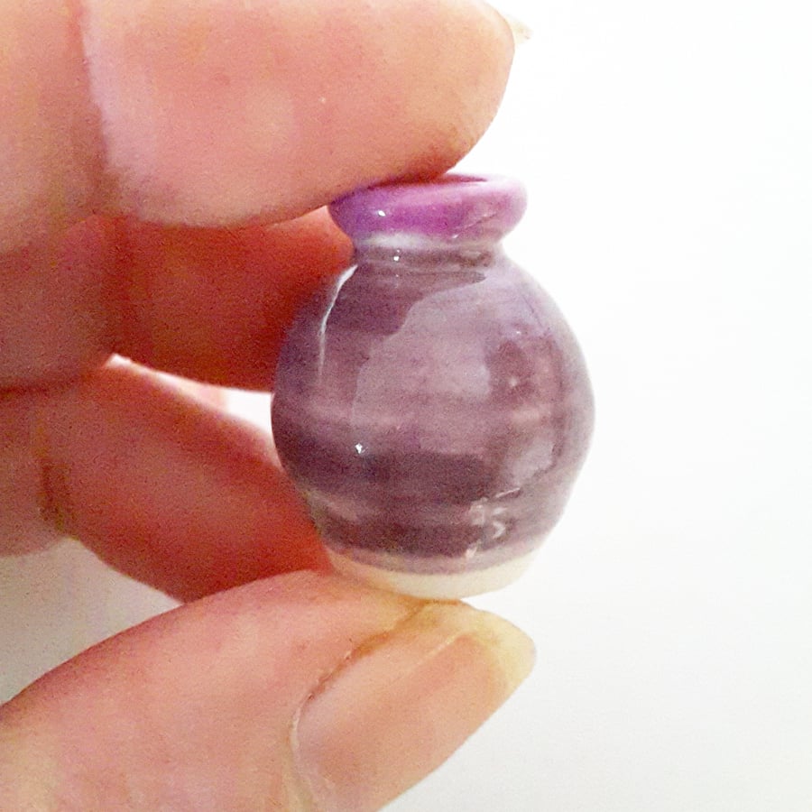 Miniture Pinky Purple Porcelain Vase