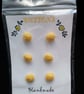 Buttons Handmade Embroidered Yorkshire Style set of 6 - Image 2