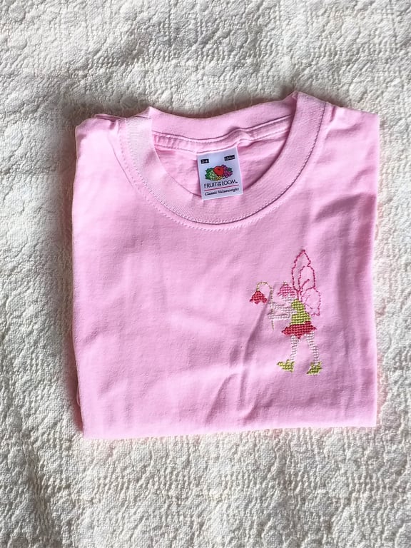 Fairy, T-shirt, age 3-4, hand embroidered