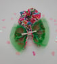 Flower power clip on hair bow and scrunchie set.   - Image 2