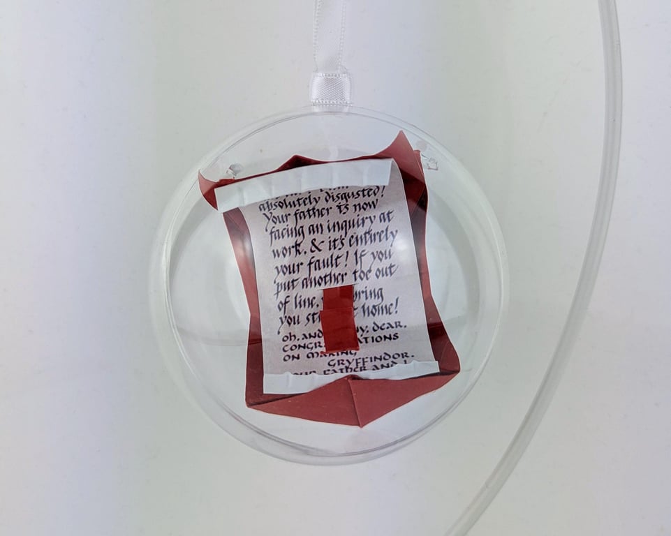 Ron's Howler - Wizard bauble decoration