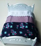 1:12 Scale Heather & Flower Pattern Dolls House Bedding Set - Image 7