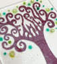 Fused Glass "Family" Tree Hanging - Handmade Glass Suncatcher - Image 4