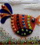 HANDMADE FUSED GLASS  'BUSY BIRD' PICTURE - Image 3