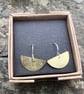 Brass Half Moon Dangle Earrings - Image 5