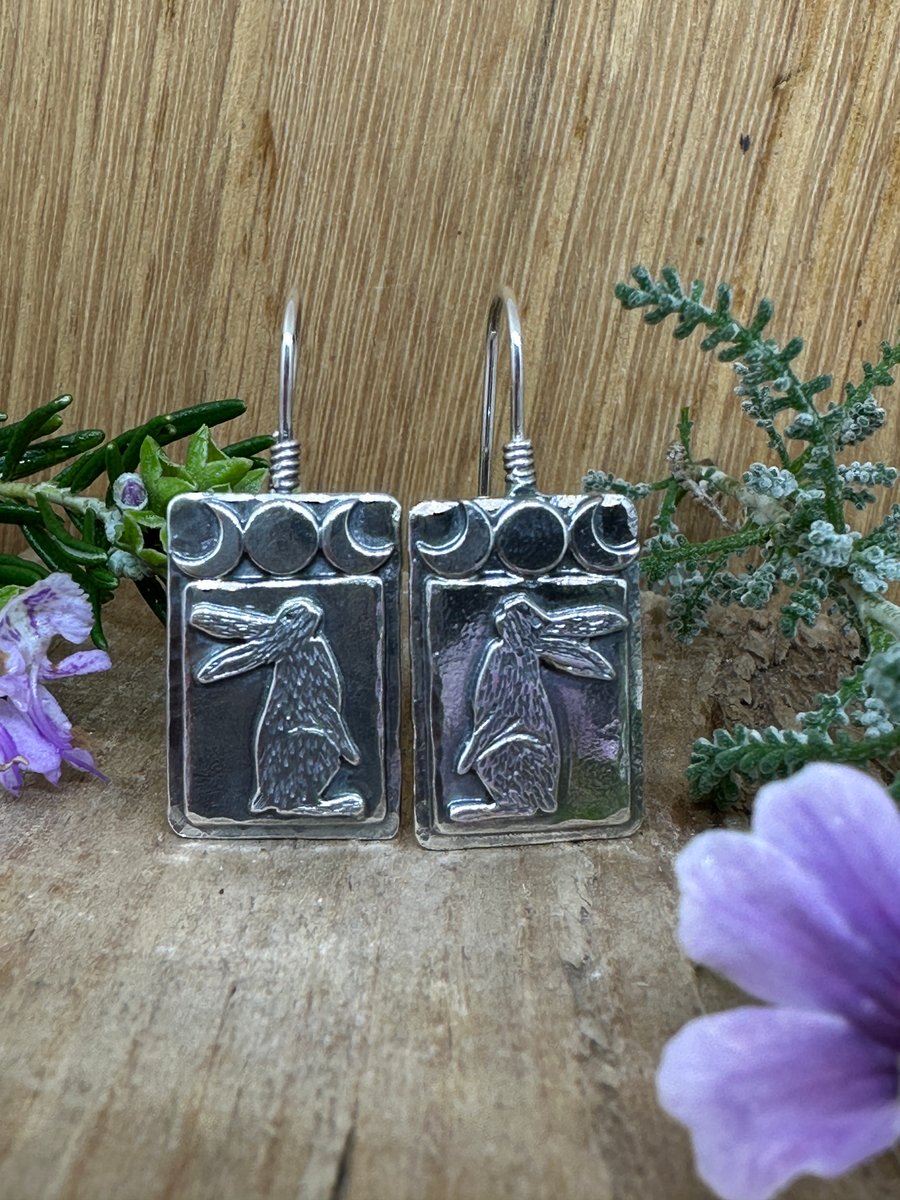 Moon Gazing Hare Earrings