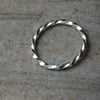 Stacking Ring in Sterling Silver Twist, size P-Q,  R94B