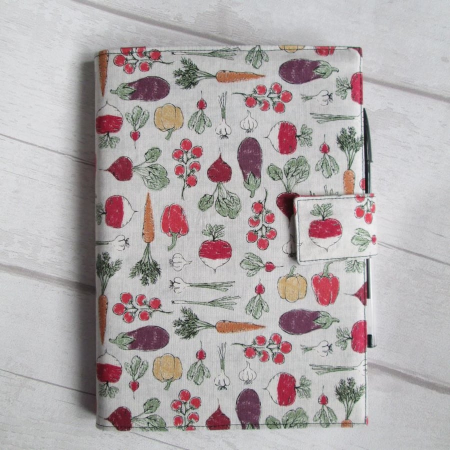 SOLD - A5 Reusable Notebook Cover - Vegetables, Gardening, Allotment