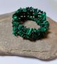Green Malachite Memory Wire Bracelet - Image 4