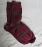 Hand-cranked Knitted Ribbed Wool Socks Size 6 to 7 - Image 3