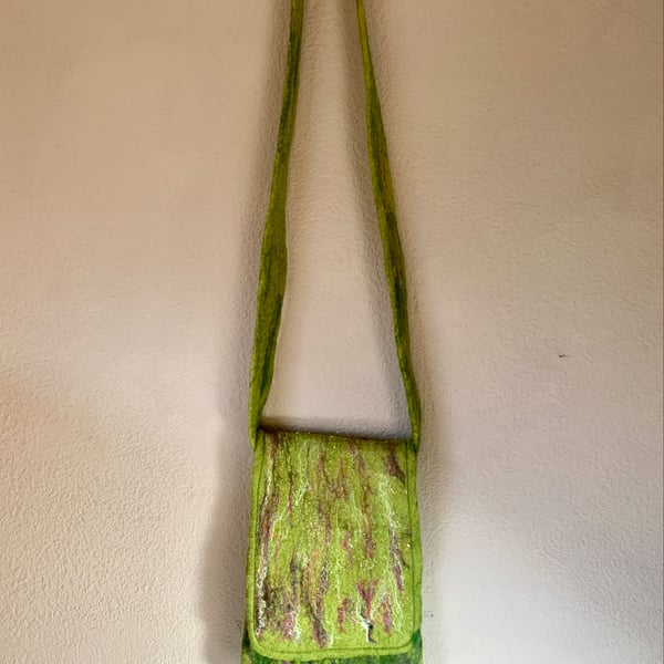 Perfectly Imperfect Green Felted Handbag
