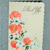 hand painted floral Thank You card ( ref F 438)