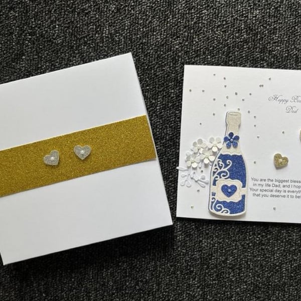 Handmade Personalised Birthday Card, Birthday Card for Dad, Boyfriends