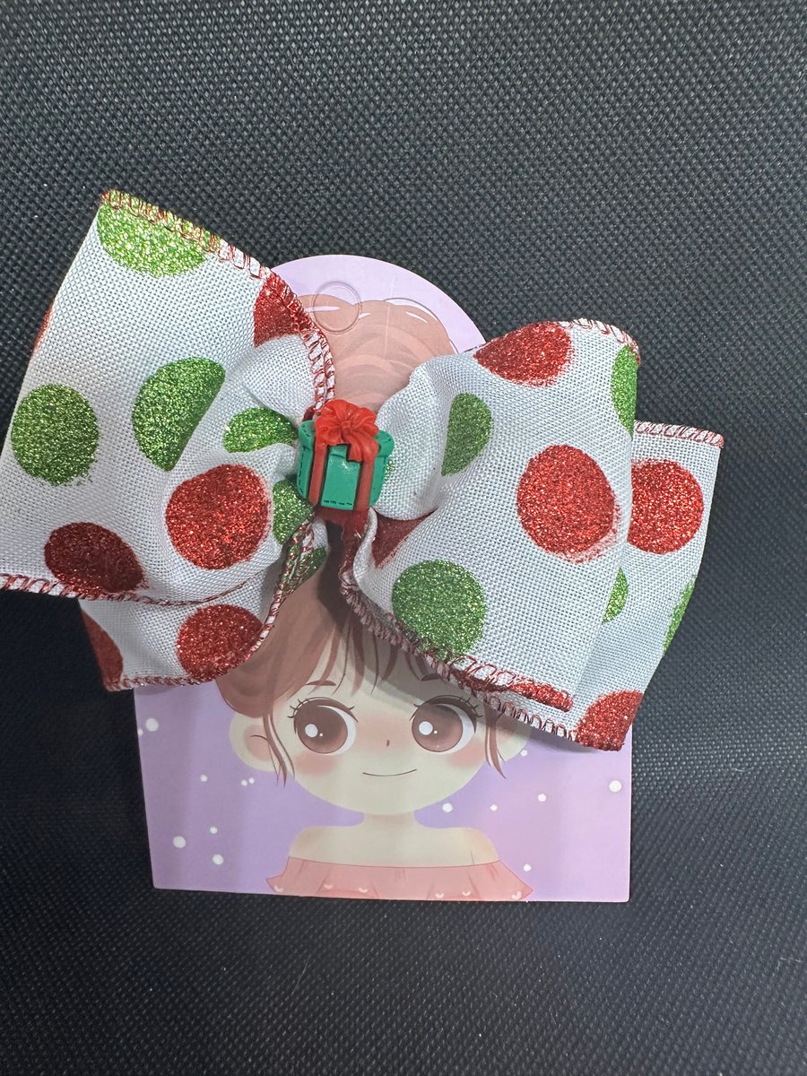 Christmas themes Hair Bows –  Alligator Clip Design